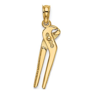 10K Yellow Gold 3D Wrench Charm – view 5