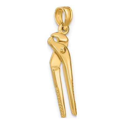 10K Yellow Gold 3D Wrench Charm – view 6