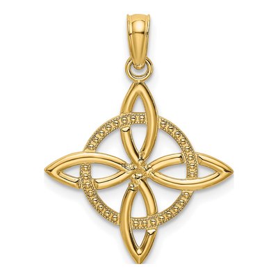 10K Yellow Gold Small Celtic Eternity Knot Charm