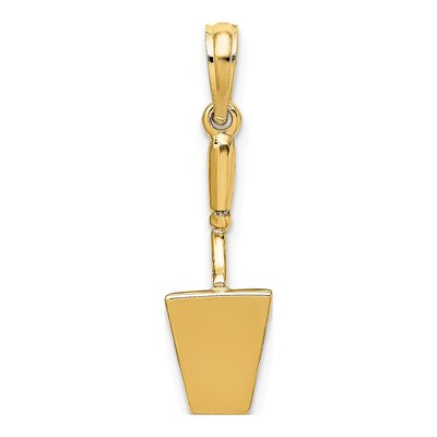 10K Yellow Gold 3D Concrete Tool Spatula Charm – view 5