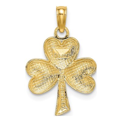10K Yellow Gold 3-Leaf Clover Pendant – view 5