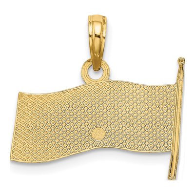 10K Yellow Gold American Flag Pendant – view 5