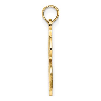 10K Yellow Gold Textured Dollar Sign Charm – view 3