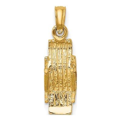 10K Yellow Gold 3D Beach Chair Pendant – view 5