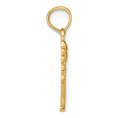 10K Yellow Gold Double Feet Pendant – view 3