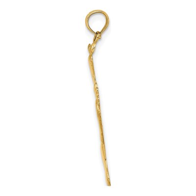 10K Yellow Gold Triple Feet Pendant – view 3