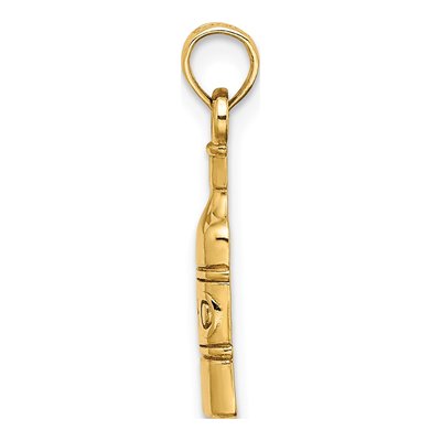 10K Yellow Gold Wine Bottle Pendant – view 3