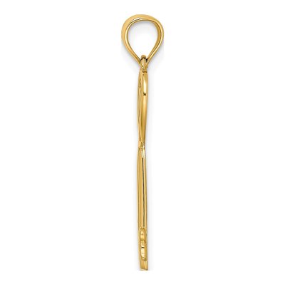 10K Yellow Gold Key Heart Sweet Charm – view 3
