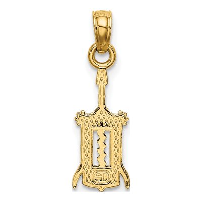 10K Yellow Gold Wine Opener Pendant – view 5