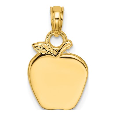 10K Yellow Gold Apple Pendant