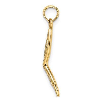 10K Yellow Gold 3D Masquerade Mask Charm – view 3