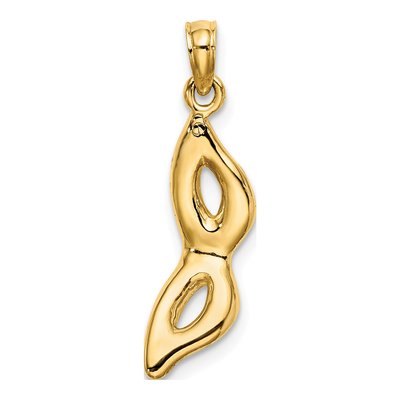 10K Yellow Gold 3D Masquerade Mask Charm – view 5