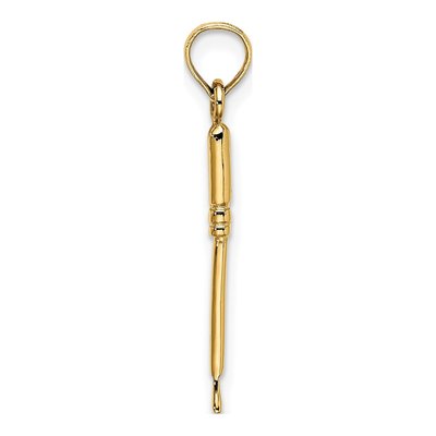 10K Yellow Gold 3D Weeding Garden Tool Charm – view 3