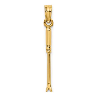 10K Yellow Gold 3D Weeding Garden Tool Charm