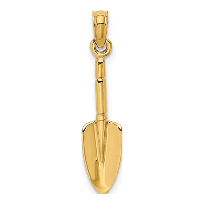10K Yellow Gold 3D Trowel Garden Tool Charm