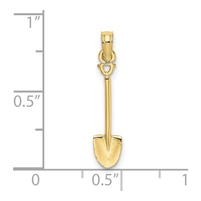 10K Yellow Gold 3D Shovel Garden Tool Charm – view 4