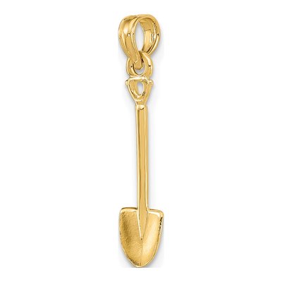 10K Yellow Gold 3D Shovel Garden Tool Charm – view 6