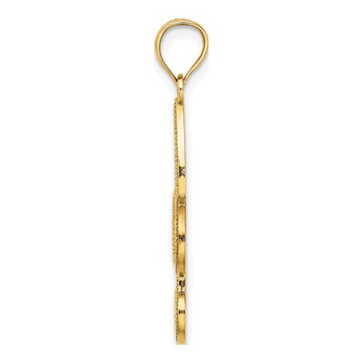 10K Yellow Gold Fleur de Lis Pendant – view 3