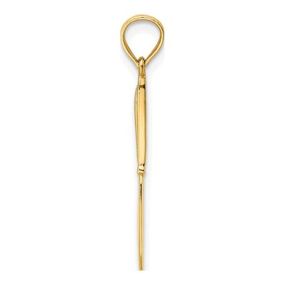 10K Yellow Gold 3D Table Knife Charm – view 3