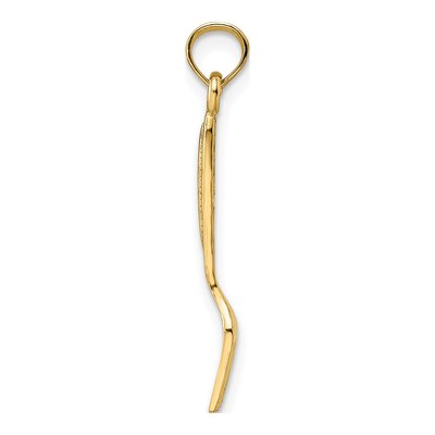 10K Yellow Gold 3-D Fork Charm – view 3