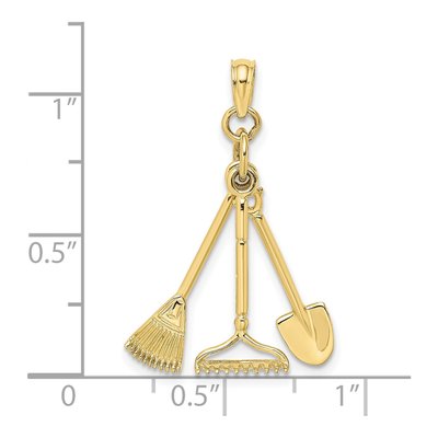 10K Yellow Gold Garden Tool Charm – view 4
