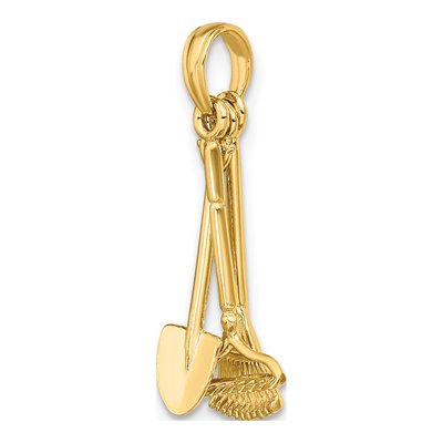 10K Yellow Gold Garden Tool Charm – view 6