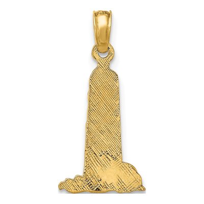 10K Yellow Gold Lighthouse Building Pendant – view 5