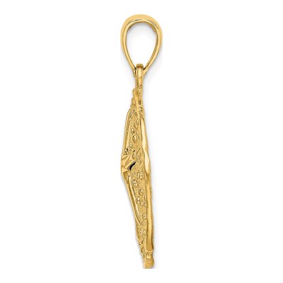 10K Yellow Gold Sand Dollar Starfish Charm – view 3
