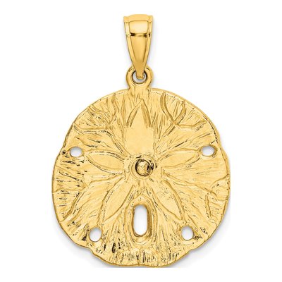 10K Yellow Gold Sand Dollar Starfish Charm – view 5