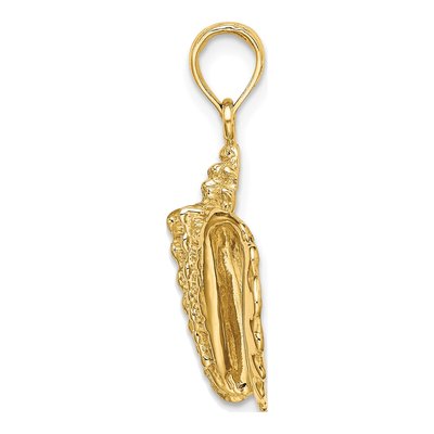 10K Yellow Gold Conch Shell Pendant – view 3