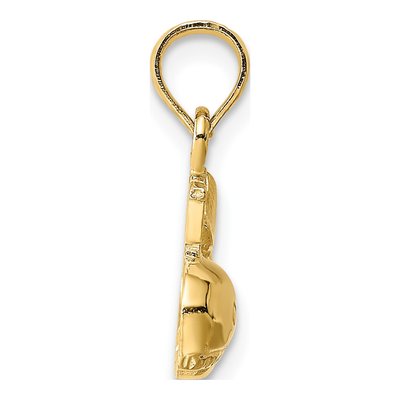 10K Yellow Gold I Heart Whales Pendant – view 3