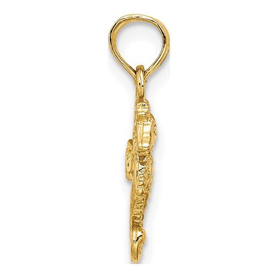 10K Yellow Gold Mini Seahorse Charm – view 3