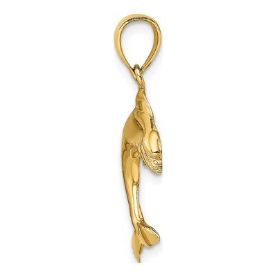 10K Yellow Gold Dolphin Charm – view 3