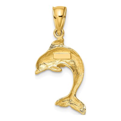 10K Yellow Gold Dolphin Charm – view 5