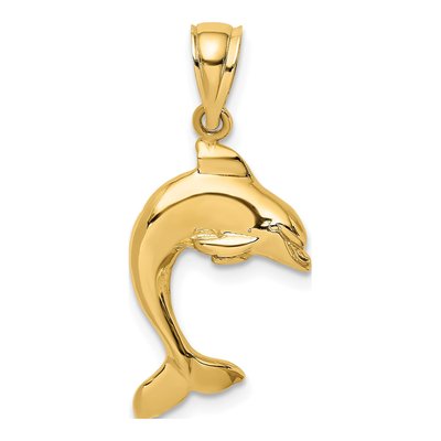 10K Yellow Gold Dolphin Charm