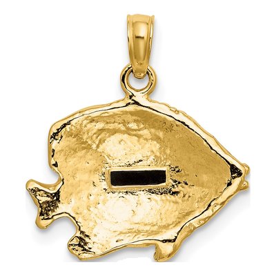 10K Yellow Gold Butterfly Fish Pendant – view 5