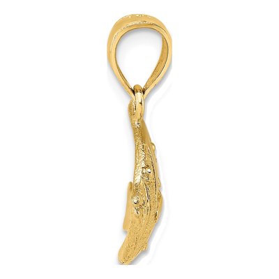10K Yellow Gold Fish Pendant – view 3