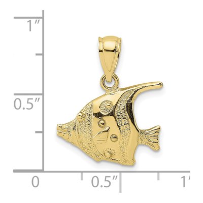 10K Yellow Gold Fish Pendant – view 4