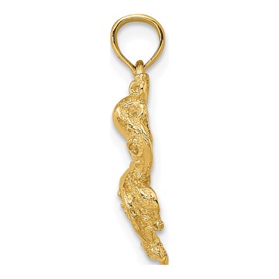 10K Yellow Gold Octopus Pendant – view 3