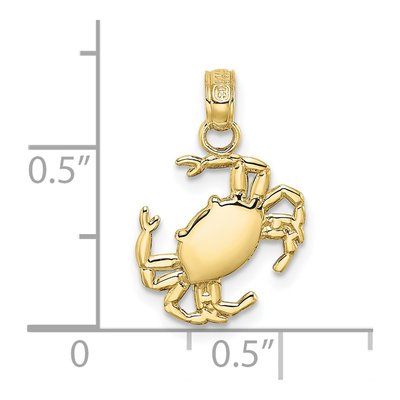 10K Yellow Gold Crab Charm – view 4