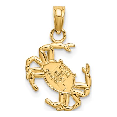 10K Yellow Gold Crab Charm – view 5