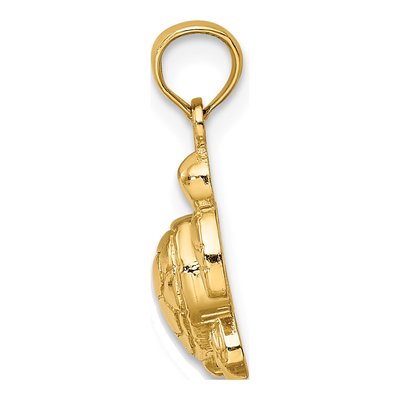 10K Yellow Gold Mini Sea Turtle Pendant – view 3