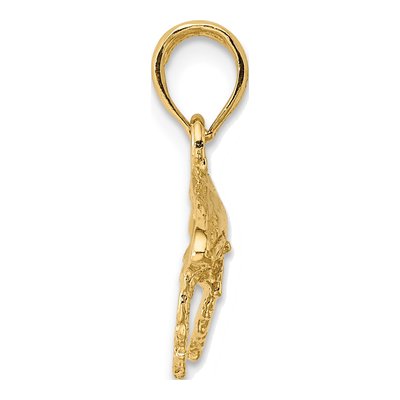 10K Yellow Gold Whale Pendant – view 3