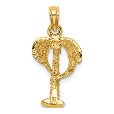 10K Yellow Gold Palm Tree Charm – view 5