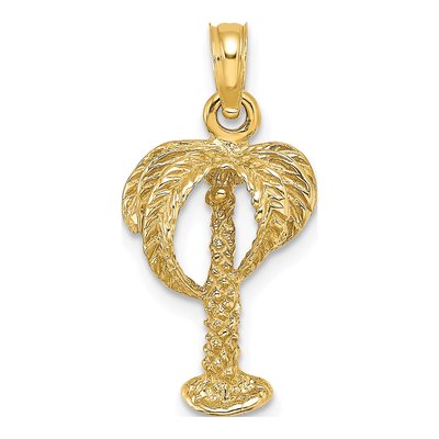 10K Yellow Gold Palm Tree Charm
