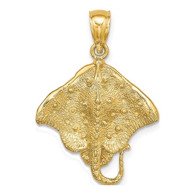 10K Yellow Gold Stingray Pendant