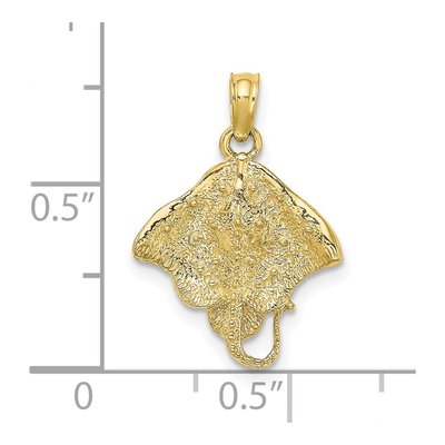 10K Yellow Gold Stingray Pendant – view 4