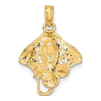 10K Yellow Gold Stingray Pendant – view 5