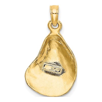 10K Yellow Gold Oyster Shell Pendant – view 5