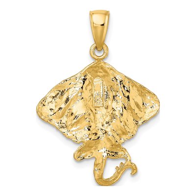 10K Yellow Gold Stingray Pendant – view 5